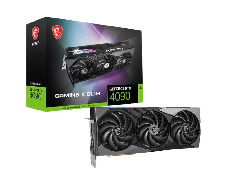 Graphics Card MSI NVIDIA GeForce RTX 4090 24 GB GDDR6X 384 bit PCIE 4.0 16x 2xHDMI 2xDisplayPort RTX4090GAMXSLIM24G