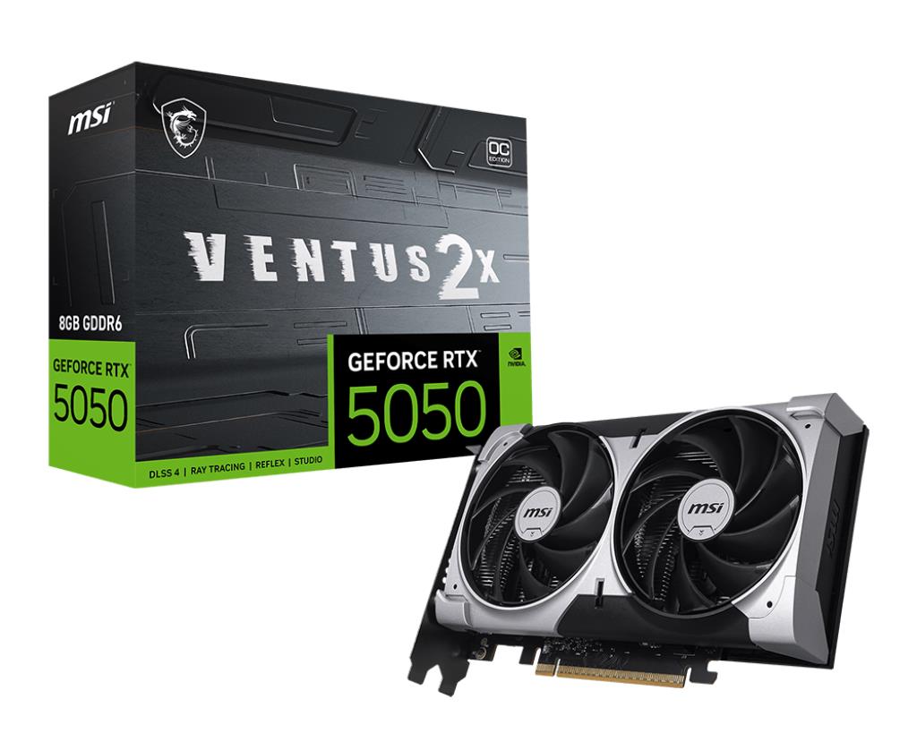 Graphics Card MSI NVIDIA GeForce RTX 5050 8 GB GDDR6 128 bit PCI Express x16 5 0 Active RTX50508GVENTUS2XOC