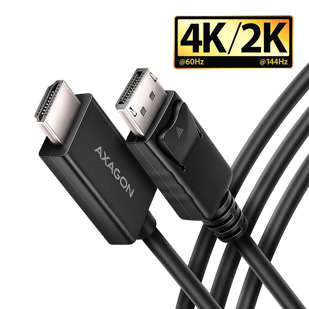 CABLE DP TO HDMI 1 8M RVD-HI20C2 AXAGON