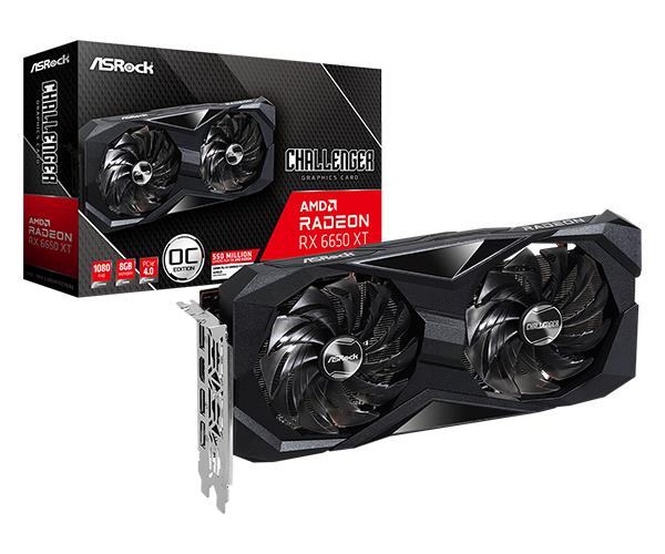 Graphics Card ASROCK AMD Radeon RX 6650 XT 8 GB GDDR6 128 bit PCIE 4.0 16x GPU 2106 MHz 1xHDMI 3xDisplayPort RX6650XTCLD8GO