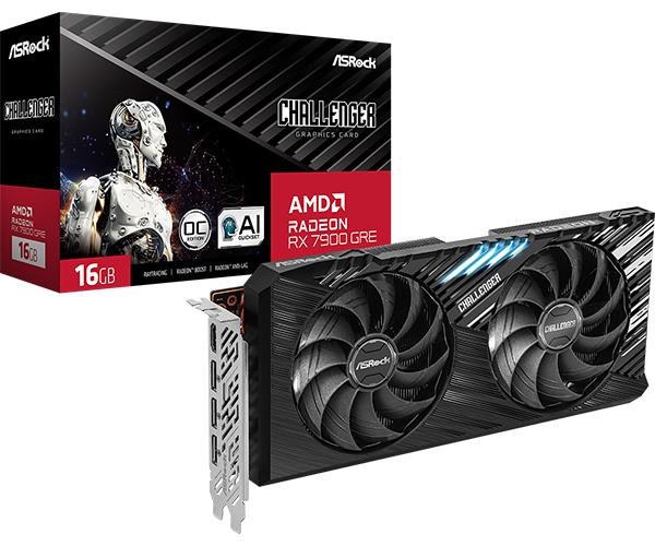 Graphics Card ASROCK AMD Radeon RX 7900 GRE 16 GB GDDR6 256 bit PCIE 4 0 16x Dual Slot Fansink 1xHDMI 3xDisplayPort RX7900GRECL16GO