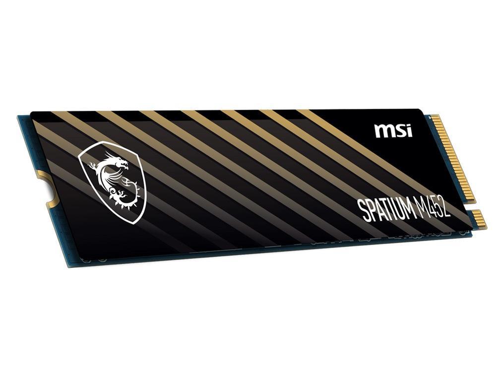 SSD MSI 150xTBW rating MTBF 1500000 h Read speed 3600 MB s Write speed 3100 MB s NVMe Yes PCI Express 4 0 M 2 500 GB SPATIUM M452 S78-440K210-P83