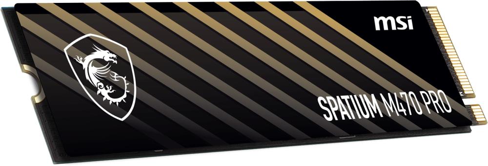 SSD MSI SPATIUM M470 PRO 2TB M 2 PCIe Gen4 NVMe 3D NAND Write speed 5000 MBytes sec Read speed 6000 MBytes sec 2 15mm TBW 640 TB MTBF 150000 hours S78-440Q990-P83