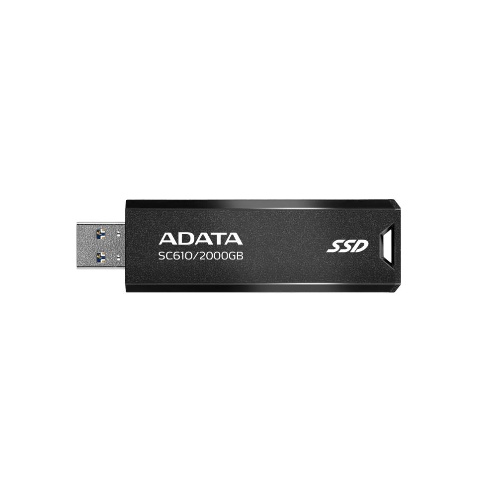 External SSD ADATA SC610 2TB USB 3 2 Write speed 500 MBytes sec Read speed 550 MBytes sec SC610-2000G-CBK RD