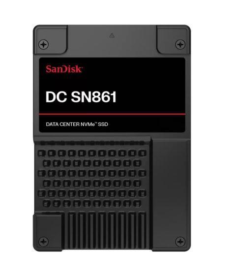 SSD SANDISK DC SN861 1 92TB U 2 PCIe Gen5 NVMe Write speed 3600 MBytes sec Read speed 13700 MBytes sec 15mm SDS6BA119PSP9X30TS2525