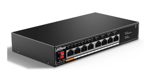 Switch DAHUA Desktop pedestal 8x10Base-T   100Base-TX PoE ports 4 60 Watts SF1008LP