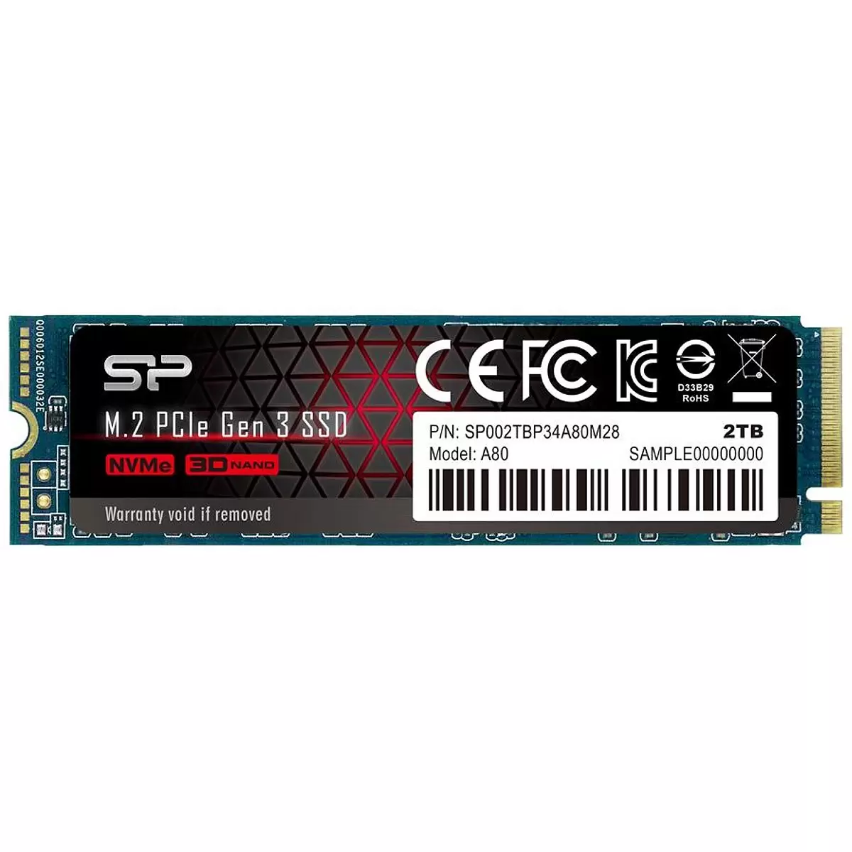 SILICON POWER SSD P34A80 2TB M 2 PCIe