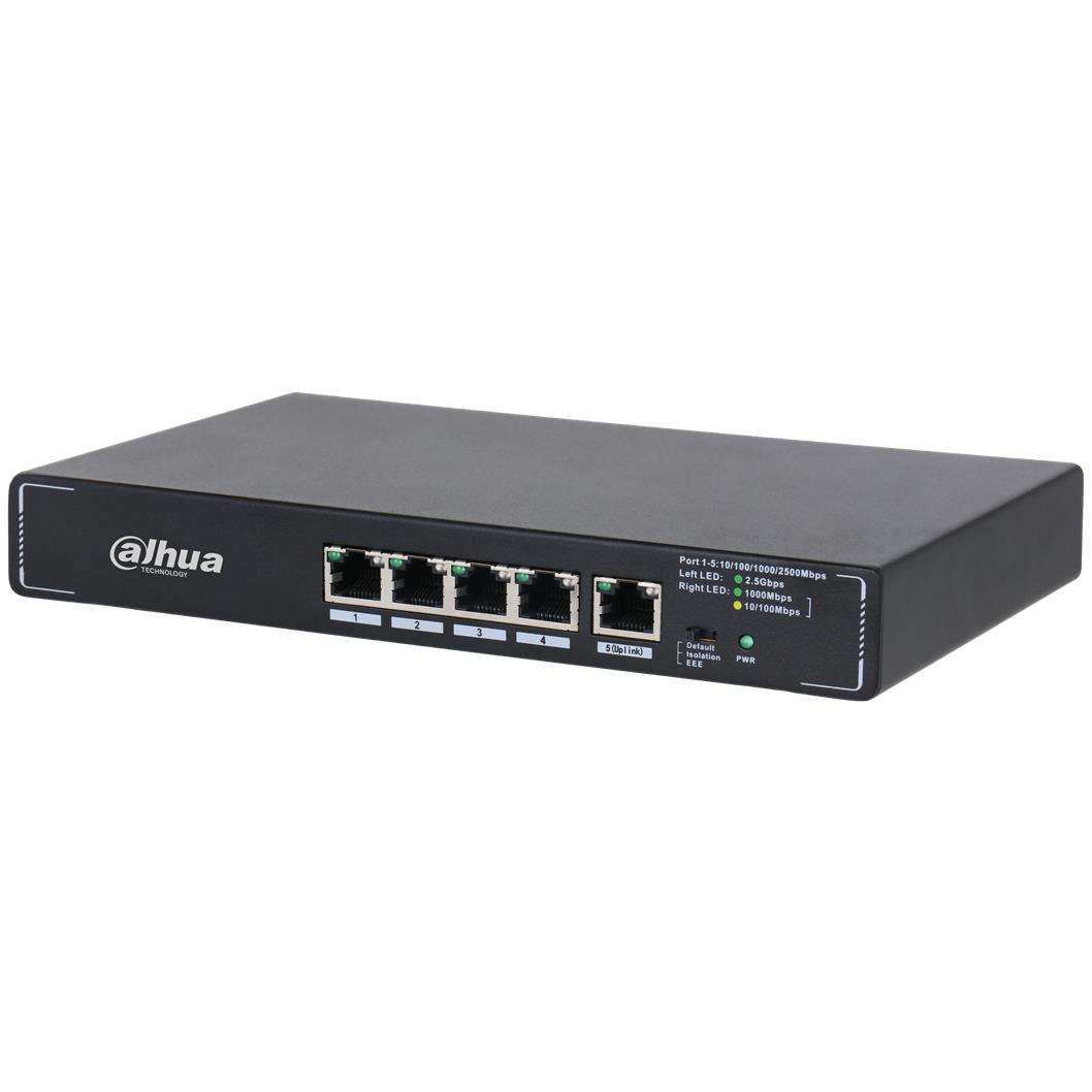 Switch DAHUA DH-SMG1005 Switch type Unmanaged 5x2 5G Ethernet  copper  ports quantity SMG1005