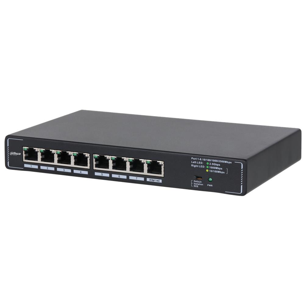 Switch DAHUA DH-SMG1008 Switch type Unmanaged 8x2 5G Ethernet  copper  ports quantity SMG1008
