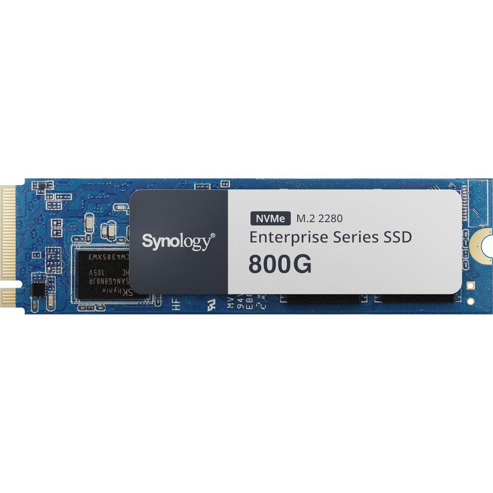 SSD SYNOLOGY 800GB M 2 NVMe Write speed 1000 MBytes sec Read speed 3000 MBytes sec TBW 1400 TB SNV5420-800G