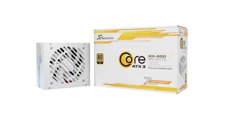 Power Supply SEASONIC CORE GX White 850 Watts Efficiency 80 PLUS GOLD MTBF 100000 hours SRP-CGX851-A5A32SF-W