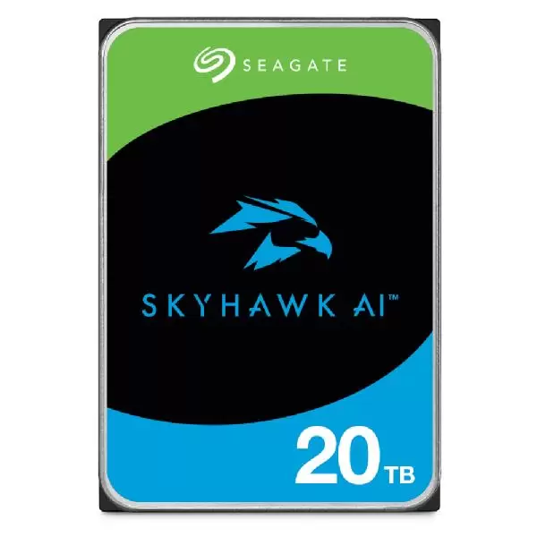 HDD SEAGATE SkyHawk AI 20TB SATA 3 0 256 MB 7200 rpm Discs Heads 10 20 3 5   ST20000VE002