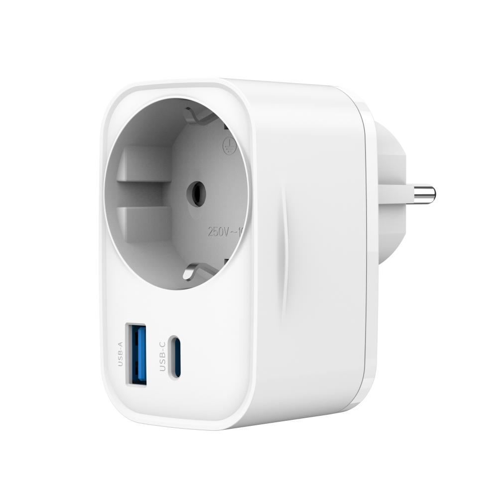 CHARGER USB UNIVERSAL 20W WHT 2P AC TA-ACPDQC20-01-W GEMBIRD