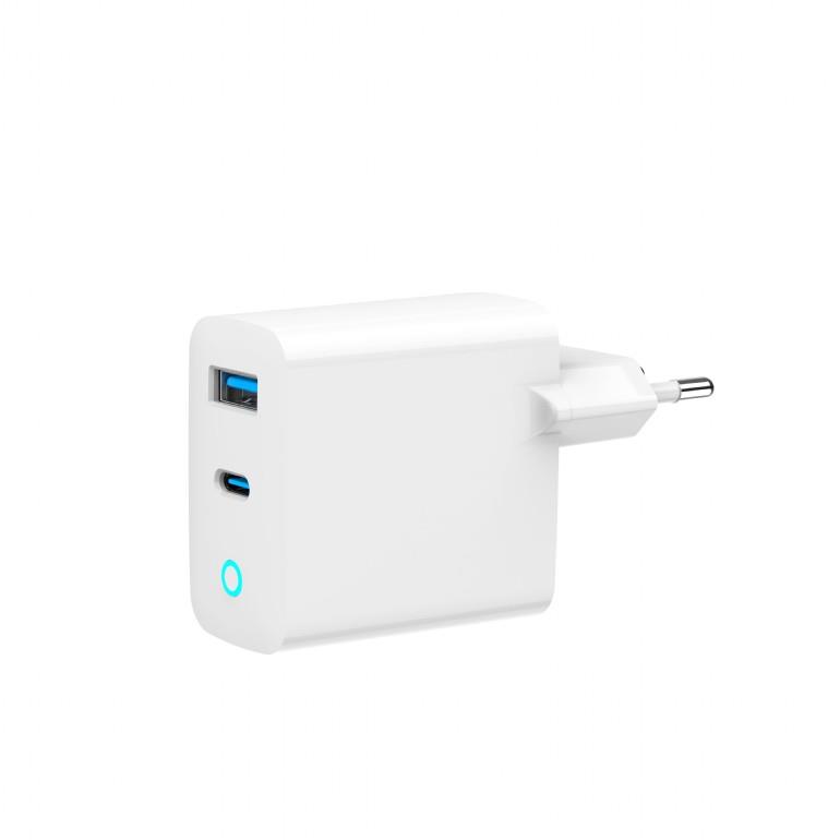 CHARGER USB 65W 2PORT TA-UC-PDQC65L-W-01 GEMBIRD