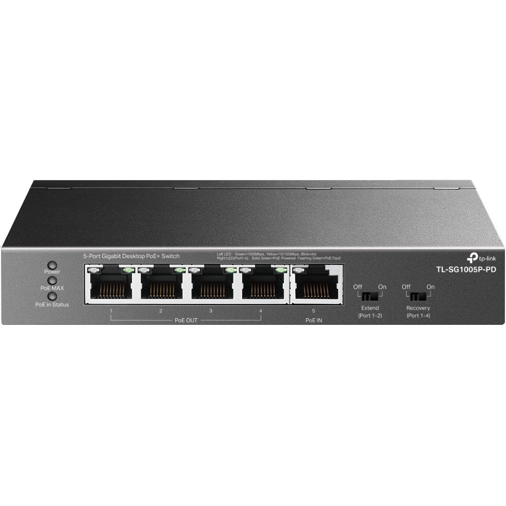 Switch TP-LINK TL-SG1005P-PD Desktop pedestal 5x10Base-T   100Base-TX   1000Base-T PoE  ports 5 TL-SG1005P-PD