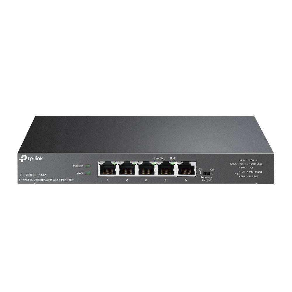 Switch TP-LINK TL-SG105PP-M2 Desktop pedestal 5x2 5GbE TL-SG105PP-M2