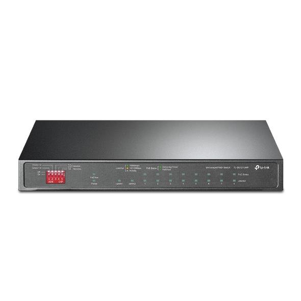 Switch TP-LINK Switch type Unmanaged 9xRJ-45 ports RJ-45 Ports Type Gigabit Ethernet  10 100 1000  1xCombo SFP ports quantity Power over Ethernet  PoE  Yes 8xPower over Ethernet plus  PoE   ports quantity Total Power over Ethernet  PoE  budget 123 W TL-SG1210MP