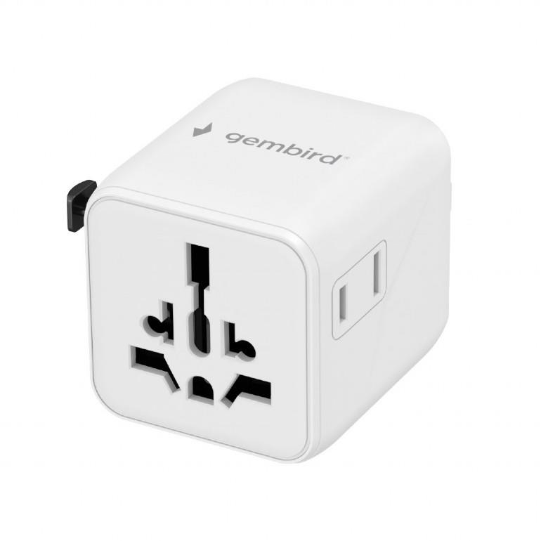 POWER ADAPTER TRAVEL WHITE TPA-INT-01-W GEMBIRD