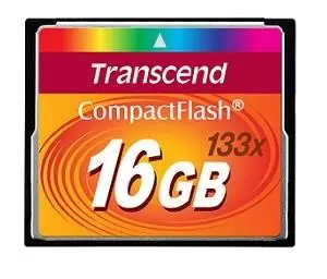 MEMORY COMPACT FLASH 16GB 133X TS16GCF133 TRANSCEND
