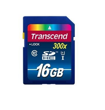 MEMORY SDHC 16GB UHS-I 300X C10 TS16GSDU1 TRANSCEND