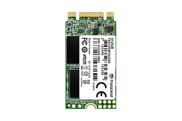 SSD TRANSCEND 430S 256GB M 2 SATA 3 0 TLC Write speed 400 MBytes sec Read speed 530 MBytes sec MTBF 1000000 hours TS256GMTS430S