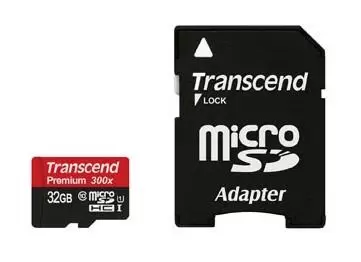 MEMORY MICRO SDHC 32GB W ADAPT CLASS10 TS32GUSDU1 TRANSCEND