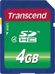 MEMORY SDHC 4GB CLASS4 TS4GSDHC4 TRANSCEND