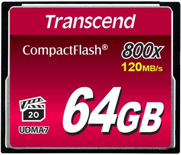 MEMORY COMPACT FLASH 64GB 800X TS64GCF800 TRANSCEND