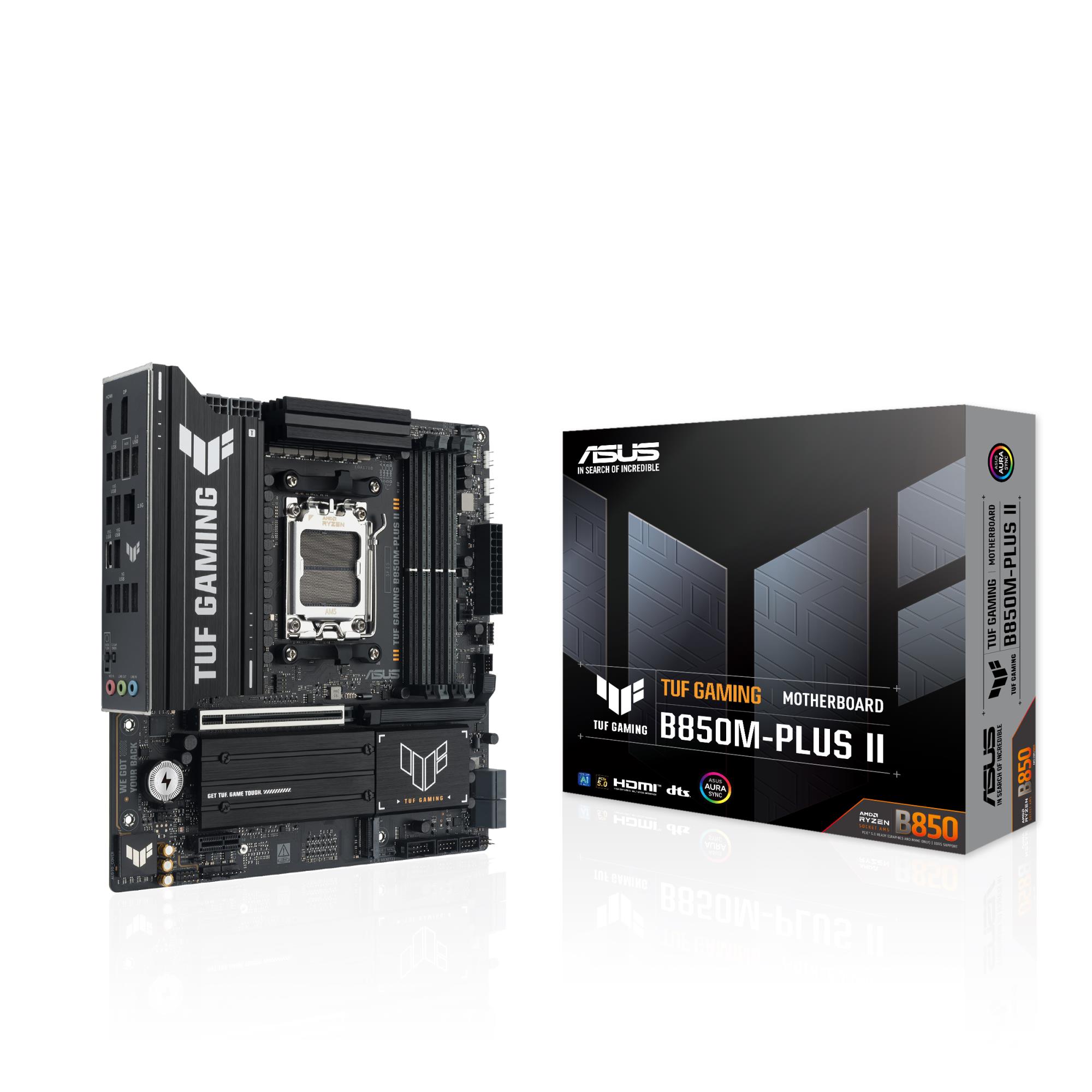 Mainboard ASUS AMD B850 SAM5 Micro-ATX Memory DDR5 Memory slots 4 TUFGAMINGB850M-PLUSII