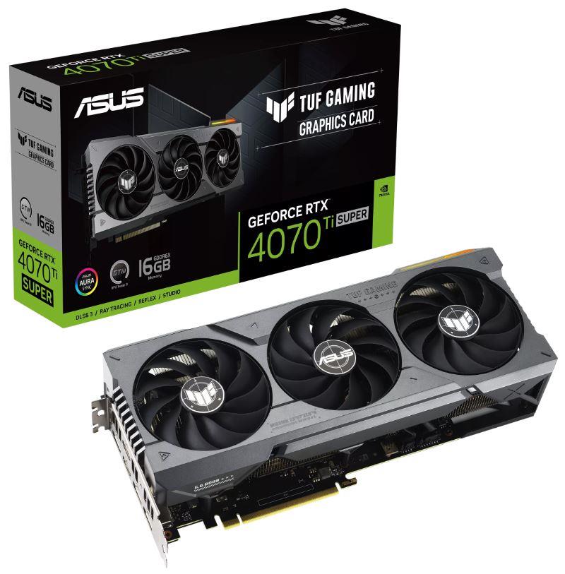 Graphics Card ASUS NVIDIA GeForce RTX 4070 Ti SUPER 16 GB GDDR6X 256 bit PCIE 4 0 16x 2xHDMI 3xDisplayPort TUF-RTX4070TIS-16G-GAMING