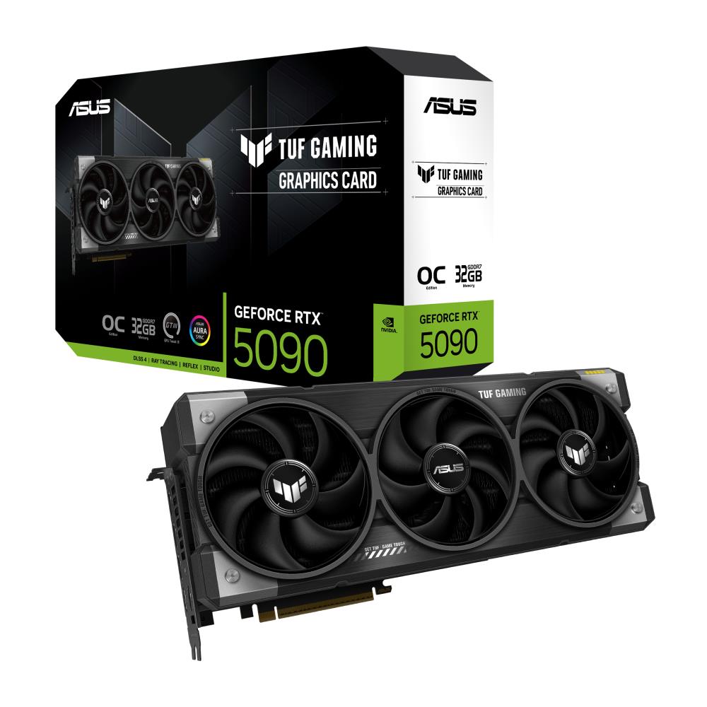 Graphics Card ASUS NVIDIA GeForce RTX 5090 32 GB GDDR7 512 bit PCIE 5 0 16x Triple slot Fansink 2xHDMI 3xDisplayPort TUF-RTX5090-O32G-GAMING