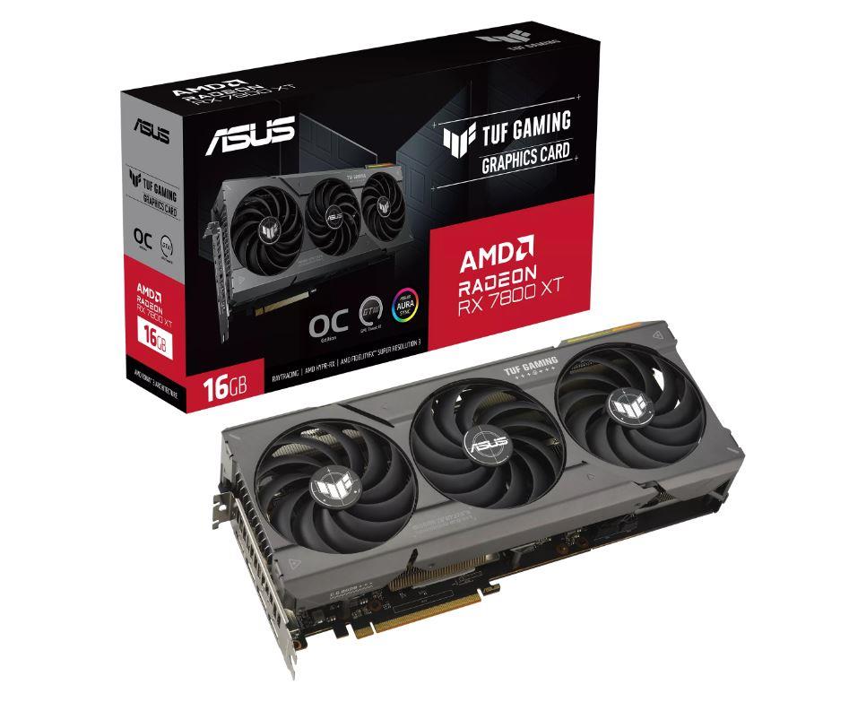 Graphics Card ASUS AMD Radeon RX 7800 XT 16 GB GDDR6 256 bit PCIE 4 0 16x 1xHDMI 3xDisplayPort TUF-RX7800XT-O16G-GAMING