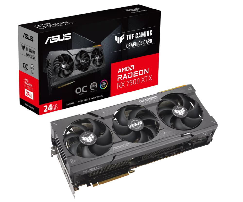Graphics Card ASUS AMD Radeon RX 7900 XTX 24 GB GDDR6 384 bit PCIE 4.0 16x 1xHDMI 3xDisplayPort TUF-RX7900XTX-O24G-GAMING
