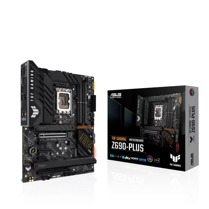 Mainboard ASUS Intel Z690 Express LGA1700 ATX Memory DDR5 Memory slots 4 2xPCI-Express 3.0 1x 2xPCI-Express 3.0 4x 1xPCI-Express 5.0 16x 4xM.2 1xHDMI 1xDisplayPort 2xAudio-In 3xAudio-Out 6xUSB 3.2 2xUSB type C 1xOptical S PDIF 1xRJ45 TUFGAMINGZ690-PLUS