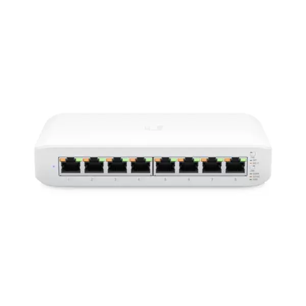 Switch UBIQUITI Lite 8 PoE Type L2 Desktop pedestal 8x10Base-T   100Base-TX   1000Base-T PoE  ports 4 USW-LITE-8-POE