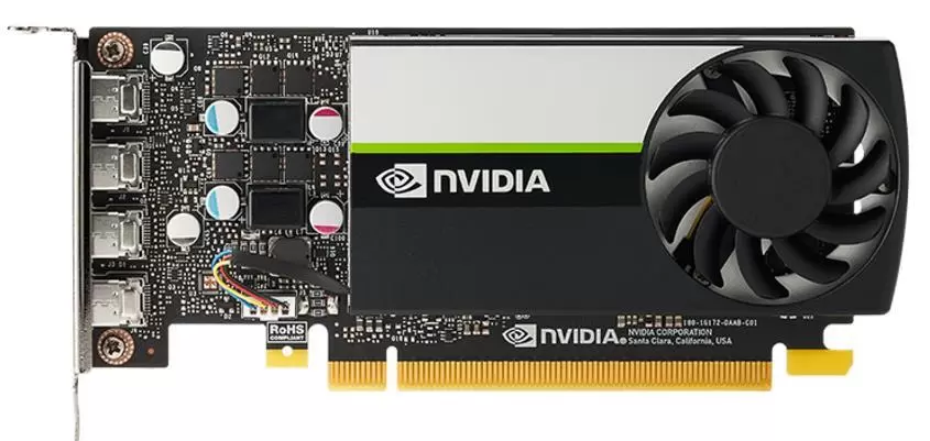 Graphics Card PNY NVIDIA Quadro T1000 8 GB GDDR6 128 bit PCIE 3.0 16x Active 4xMini DisplayPort VCNT1000-8GB-SB