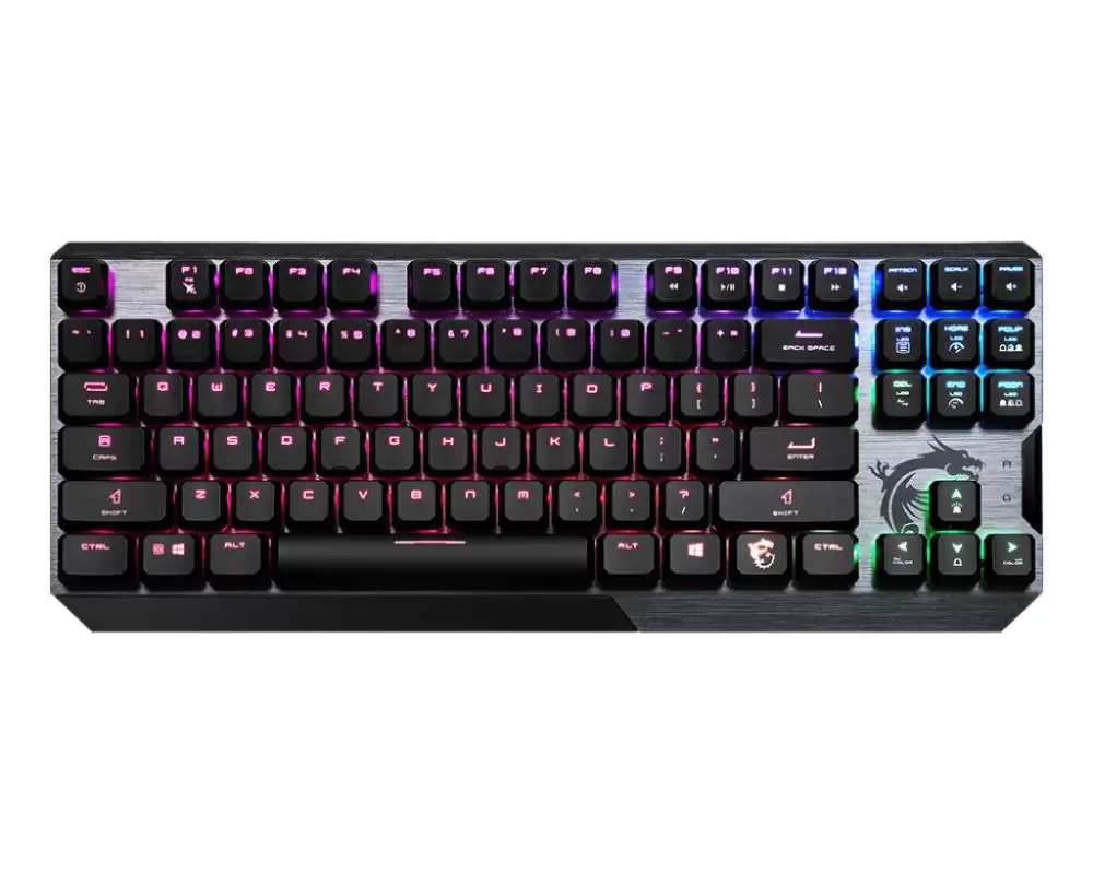 KEYBOARD GAMING BLACK ENG VIGOR GK50 LOW PROFILE TKL MSI