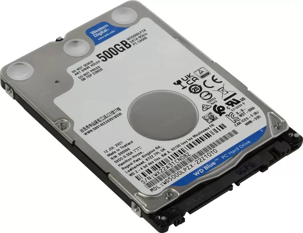 HDD WESTERN DIGITAL Blue 500GB SATA 128 MB 5400 rpm 2,5 