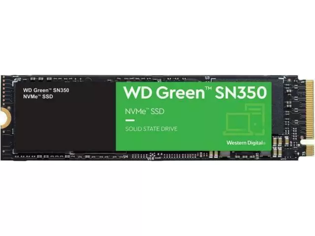 SSD WESTERN DIGITAL Green SN350 1TB M 2 PCIE NVMe QLC Write speed 2500 MBytes sec Read speed 3200 MBytes sec WDS100T3G0C