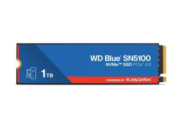SSD SANDISK 600xTBW rating MTBF 1750000 h Read speed 7100 MB s Write speed 6700 MB s NVMe Yes PCI Express 4 0 M 2 1000 GB POWERED BY SANDISK Blue SN5100 WDS100T5B0E-00CPE0
