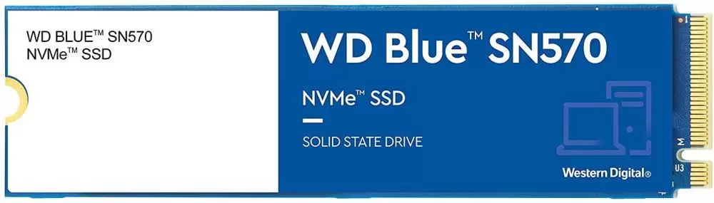 SSD WESTERN DIGITAL Blue SN570 500GB M.2 PCIE NVMe TLC Write speed 2300 MBytes sec Read speed 3500 MBytes sec WDS500G3B0C