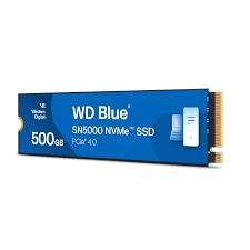 SSD WESTERN DIGITAL Blue SN5000 500GB M 2 PCIe Gen4 NVMe Write speed 4000 MBytes sec Read speed 5000 MBytes sec 2 38mm TBW 300 TB WDS500G4B0E