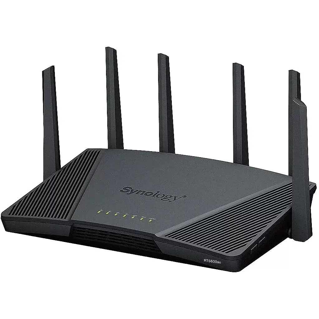 Wireless Router SYNOLOGY Wireless Router 2533 Mbps IEEE 802.11a b g IEEE 802.11n IEEE 802.11ac IEEE 802.11ax USB 3.2 3x100 1000M 1x2.5GbE LAN \ WAN ports 1 Number of antennas 6 RT6600AX