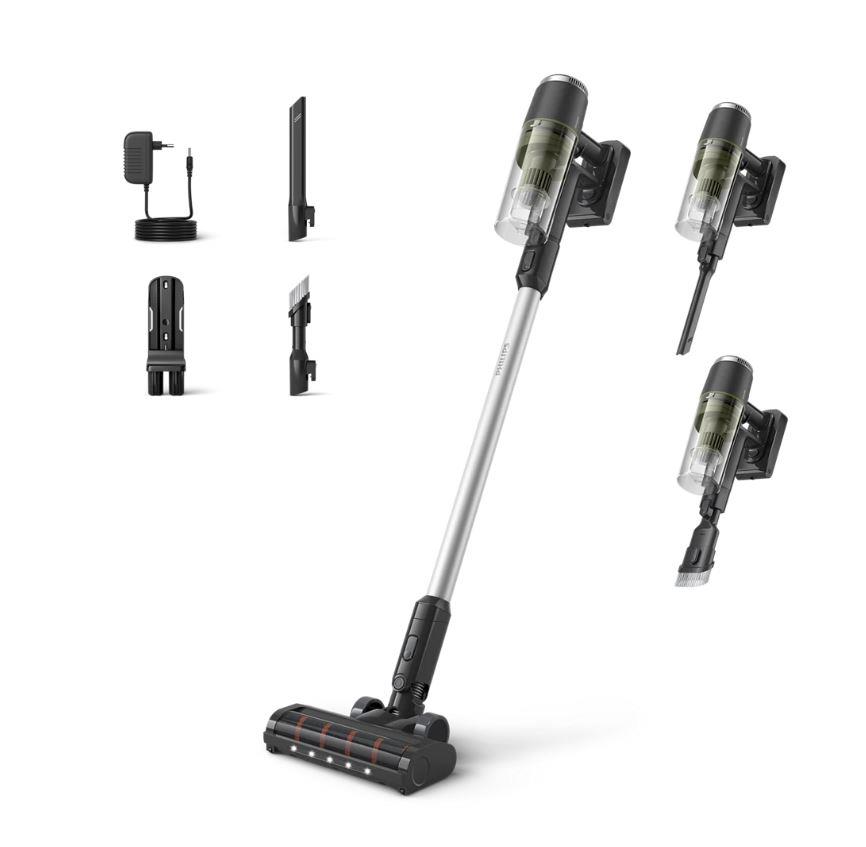 Vacuum Cleaner PHILIPS XC3033 01 Dry Stick vacuum Black Green Bagless Battery  1 5 kg XC3033 01