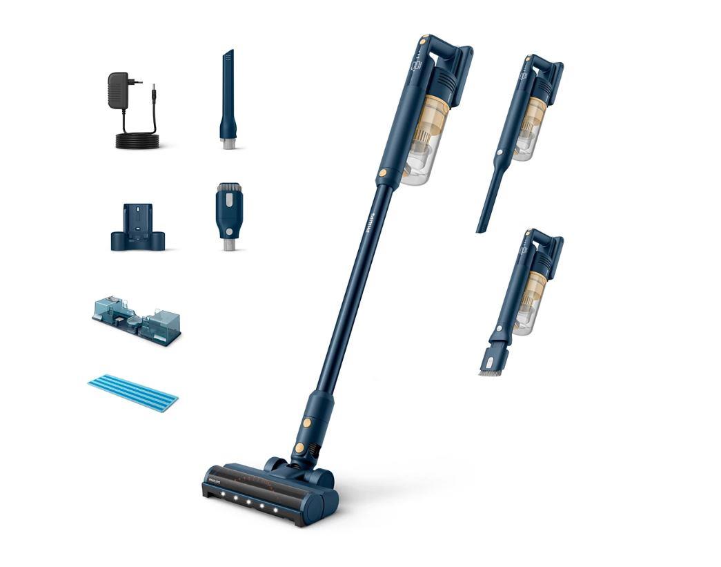 Vacuum Cleaner PHILIPS Upright Cordless Bagless Capacity 0 27 l Noise 84 dB Blue Weight 1 4 kg XC5043 01