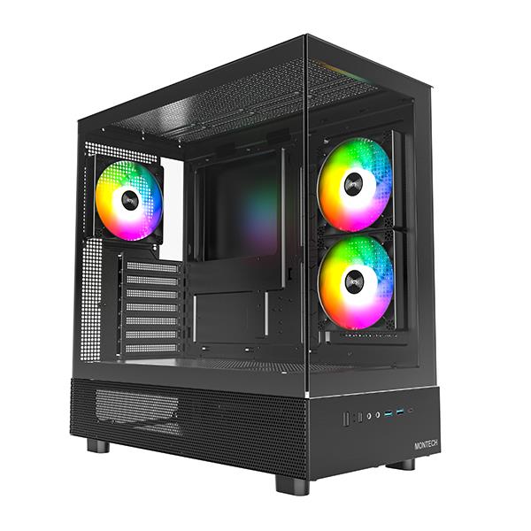 Case MONTECH XR MidiTower Not included ATX MicroATX MiniITX Colour Black XR B 