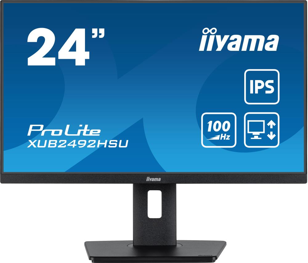 LCD Monitor IIYAMA XUB2492HSU-B6 24   Panel IPS 1920x1080 16 9 Matte 0 4 ms Speakers Swivel Pivot Height adjustable Tilt Colour Black XUB2492HSU-B6