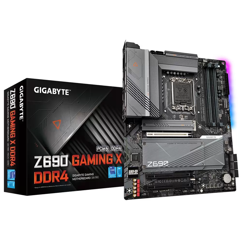 Mainboard GIGABYTE Intel Z690 Express LGA1700 ATX Memory DDR4 Memory slots 4 2xPCI-Express 3.0 4x 1xPCI-Express 5.0 16x 4xM.2 1xHDMI 1xDisplayPort 1xAudio-In 1xAudio-Out 4xUSB 2.0 5xUSB 3.2 1xUSB type C 1xOptical S PDIF 1xRJ45 Z690GAMINGXDDR41.1