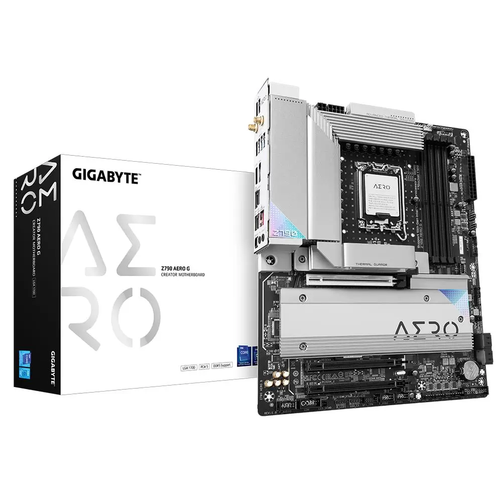 Mainboard GIGABYTE Intel Z790 LGA1700 ATX Memory DDR5 Memory slots 4 2xPCI-Express 4.0 16x 1xPCI-Express 5.0 16x 5xM.2 1xHDMI 1xDisplayPort 2xUSB 2.0 6xUSB 3.2 2xUSB-C 1xOptical S PDIF 1xRJ45 2xAudio port Z790AEROG1.0