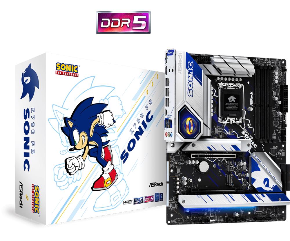Mainboard ASROCK Intel Z790 LGA1700 ATX Memory DDR5 Memory slots 4 1xPCI-Express 3.0 1x 1xPCI-Express 4.0 16x 1xPCI-Express 5.0 16x 4xM.2 1xHDMI 1xDisplayPort 1xAudio-In 1xAudio-Out 1xMicrophone 2xUSB 2.0 6xUSB 3.2 1xUSB-C 1xRJ45 Z790PGSONIC